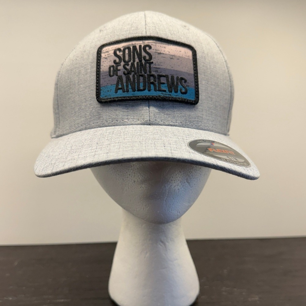Flexfit Sons of Saint Andrews Grey Heather Patch Hat S/M Yupoong Baseball Cap
